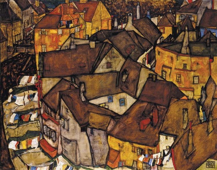 Egon Schiele Krumau Town Crescent I(The Small City V) (mk12) oil painting image